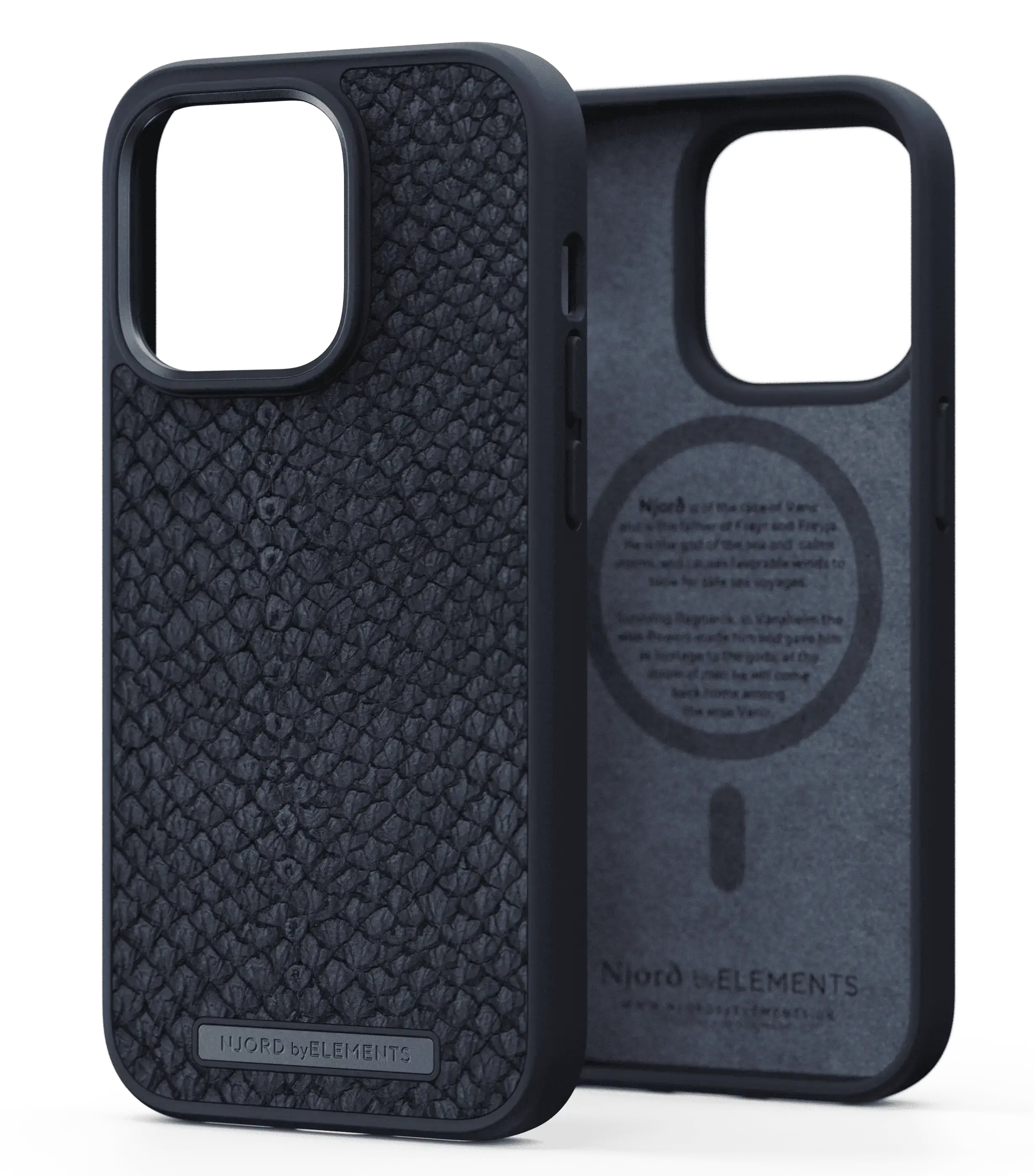Чохол Njord Salmon Leather Magsafe Case for iPhone 14 Pro - Black (NA43SL00)