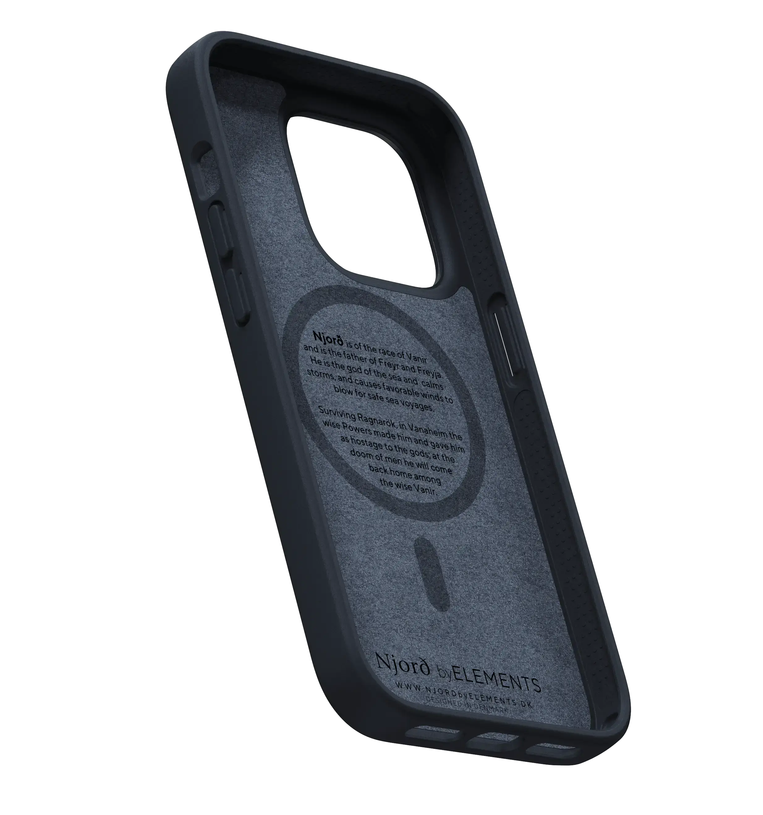 Чохол Njord Salmon Leather Magsafe Case for iPhone 14 Pro - Black (NA43SL00)