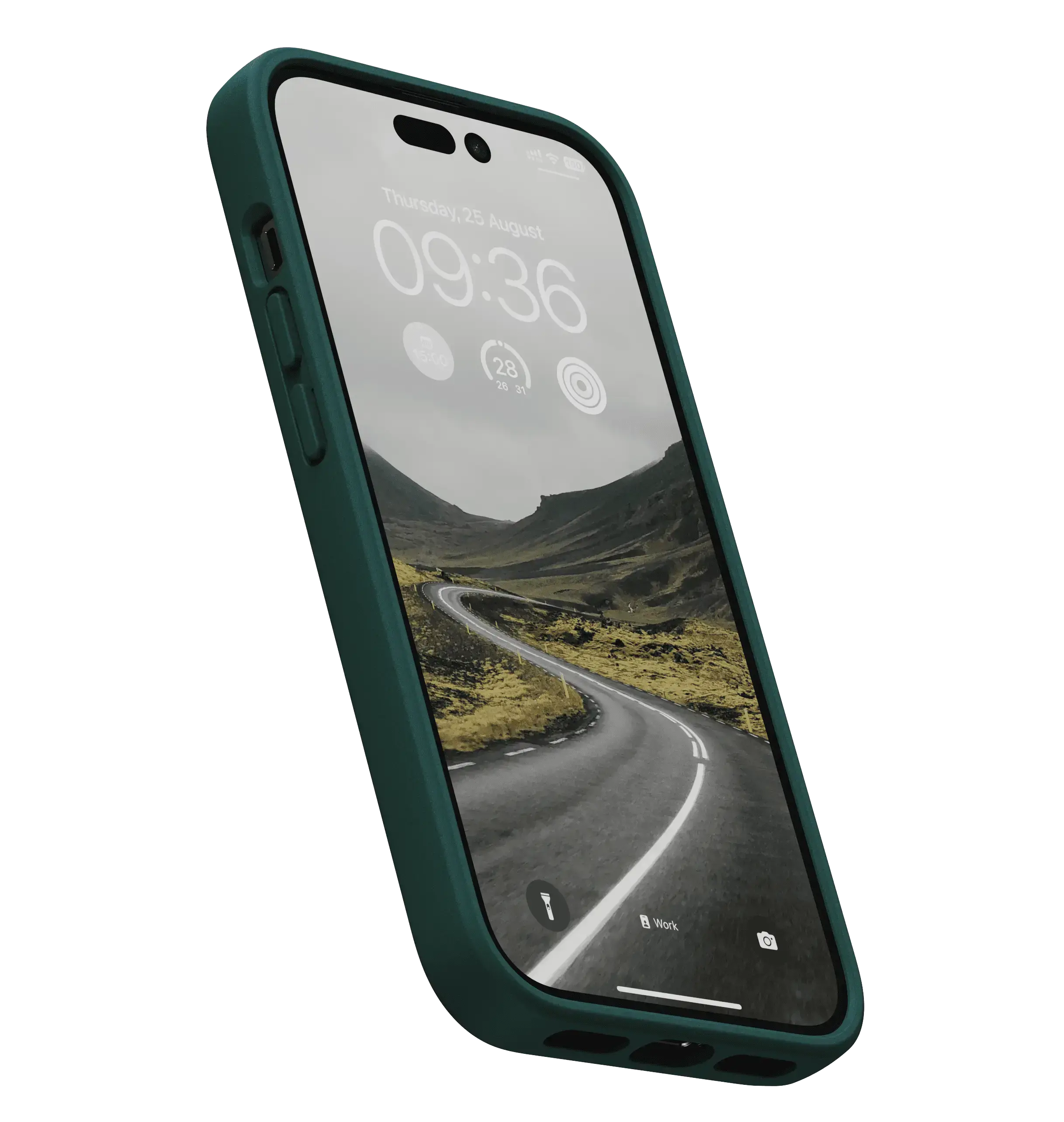 Чехол Njord Salmon Leather Magsafe Case for iPhone 14 Pro - Green (NA43SL02)