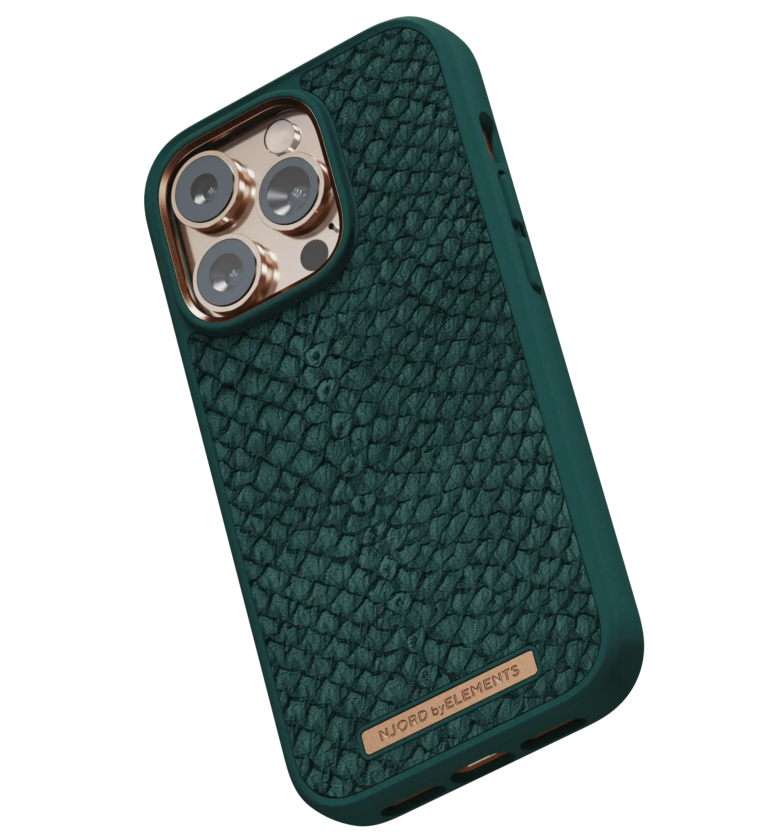 Чехол Njord Salmon Leather Magsafe Case for iPhone 14 Pro - Green (NA43SL02)