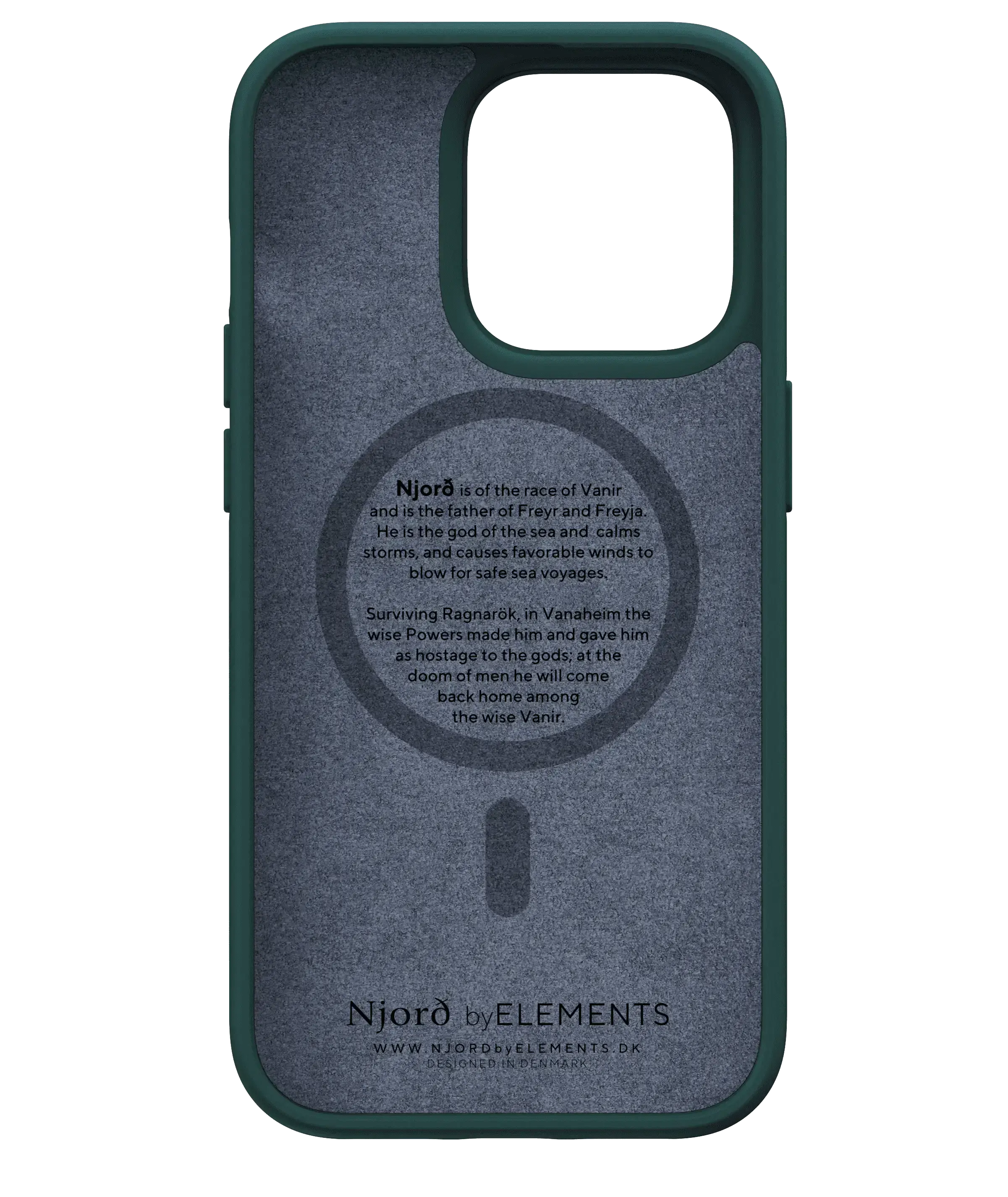 Чехол Njord Salmon Leather Magsafe Case for iPhone 14 Pro - Green (NA43SL02)