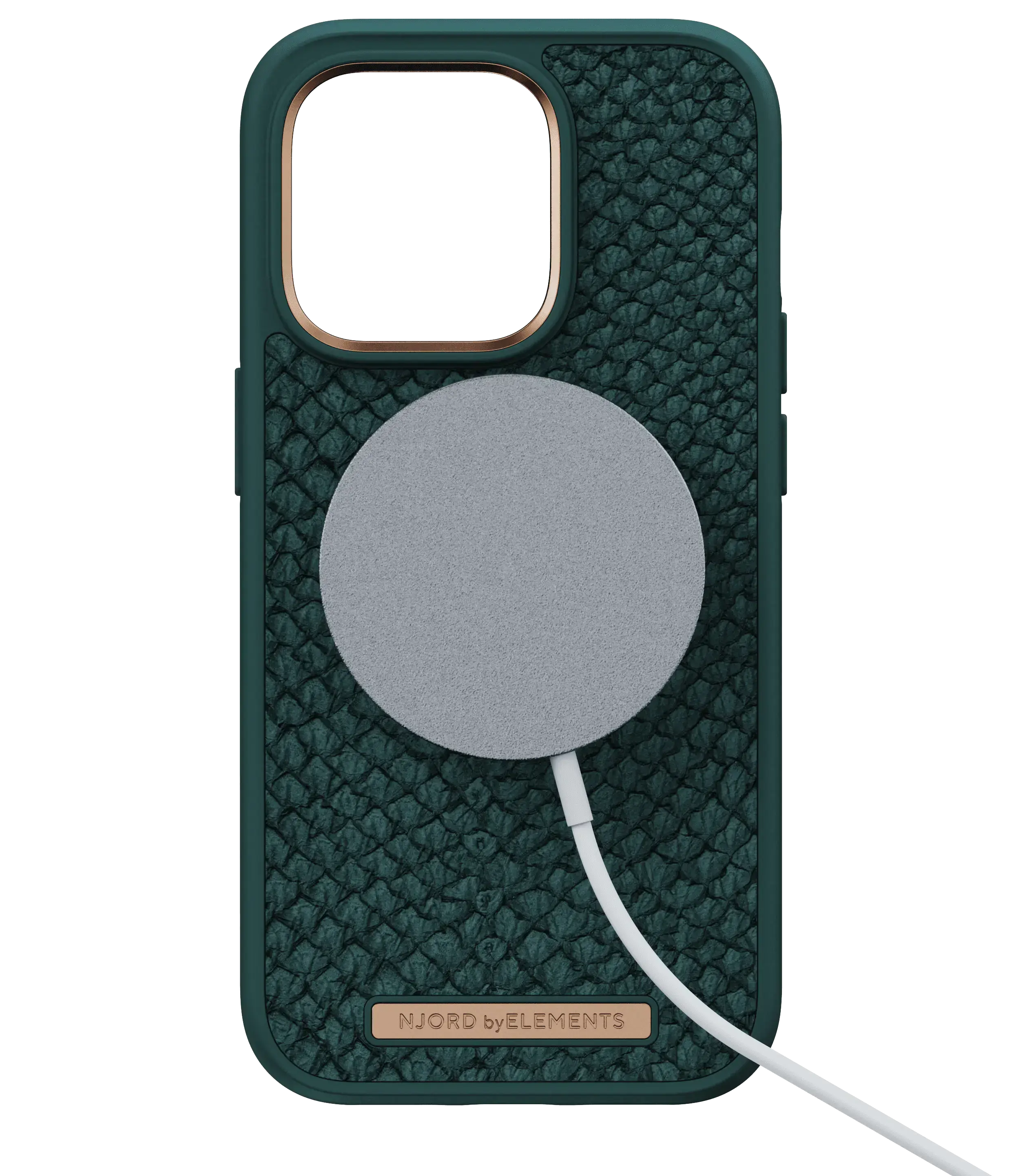 Чехол Njord Salmon Leather Magsafe Case for iPhone 14 Pro - Green (NA43SL02)