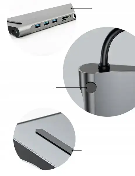 Док-станция для ноутбука Baseus Enjoyment Series Type-C Notebook HUB Adapter (CATSX-F0G)