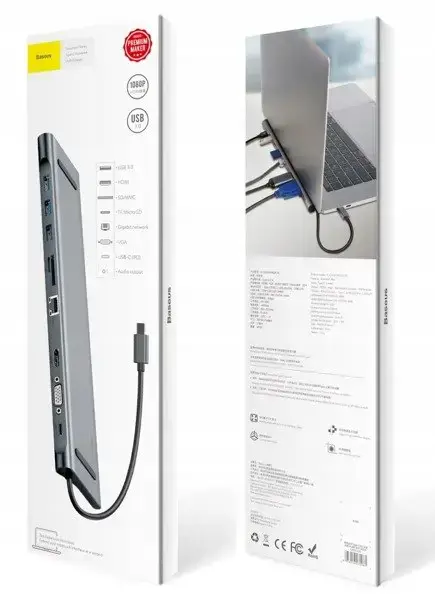 Док-станция для ноутбука Baseus Enjoyment Series Type-C Notebook HUB Adapter (CATSX-F0G)