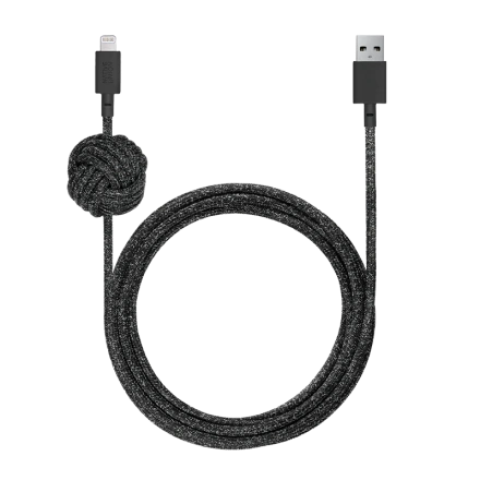 Кабель Native Union Night Cable USB-A to Lightning Cosmos Black (3 m) (NCABLE-L-CS-BLK-NP)