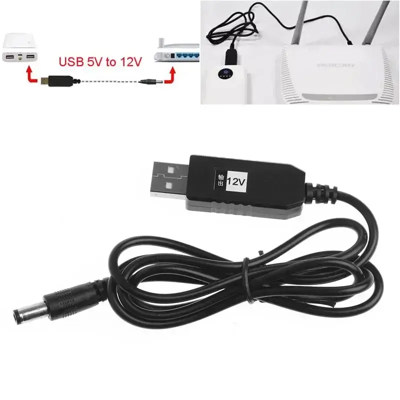 Кабель питания Wi-Fi роутера от PowerBank 5.5x2.1 мм USB to DC для 5V