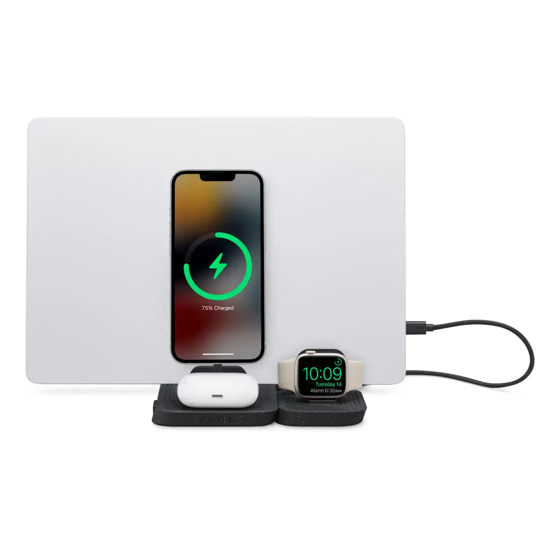 Модульная зарядная станция Zens 4-in-1 Modular Wireless Charger with iPad Charging Stand Black (ZEAPM03/00)