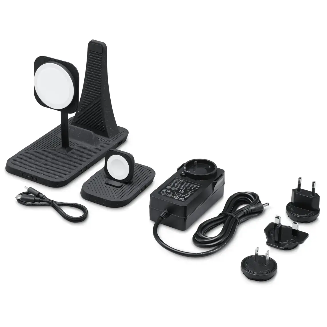 Модульная зарядная станция Zens 4-in-1 Modular Wireless Charger with iPad Charging Stand Black (ZEAPM03/00)