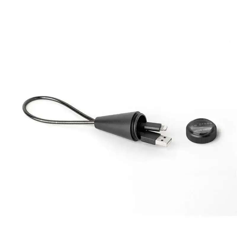 Native Union Tom Dixon Stash Cone Lightning Cable Black (CONE-L-BLK-TD)