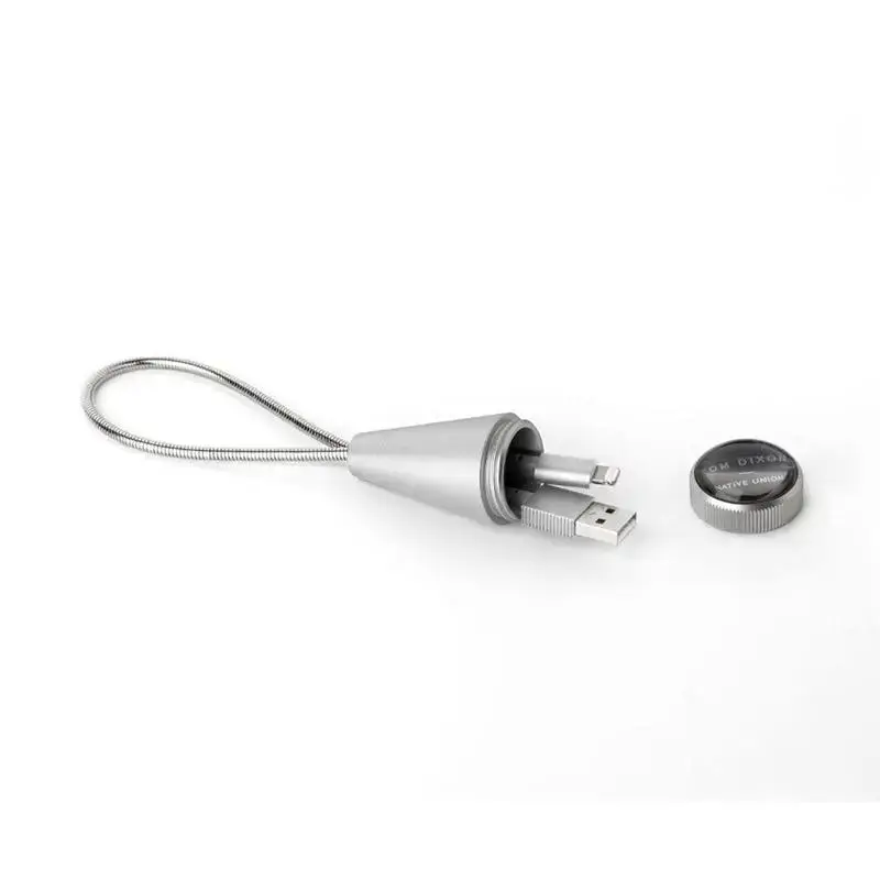 Native Union Tom Dixon Stash Cone Lightning Cable Silver (CONE-L-SIL-TD)