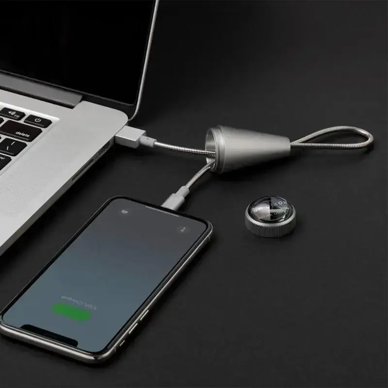 Native Union Tom Dixon Stash Cone Lightning Cable Silver (CONE-L-SIL-TD)