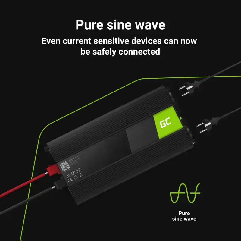 Перетворювач напруги Green Cell Car Power Inverter Converter 24V to 230V 3000W/6000W Pure sine