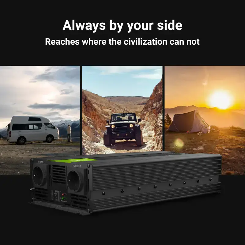 Перетворювач напруги Green Cell Car Power Inverter Converter 24V to 230V 3000W/6000W Pure sine