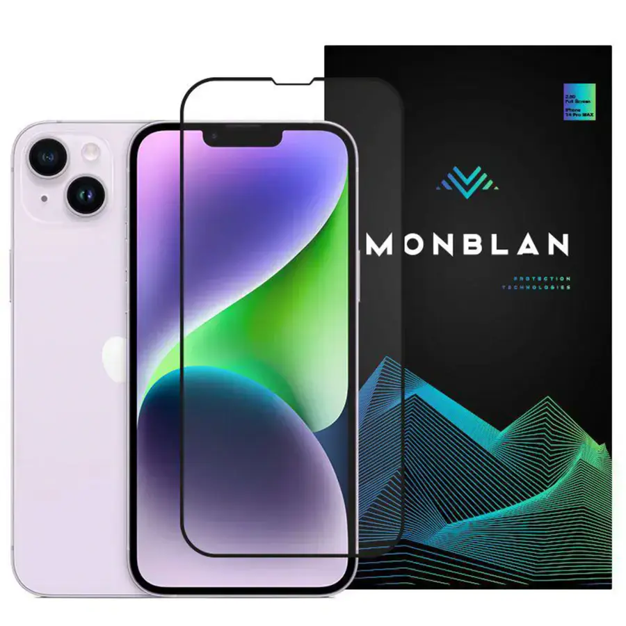 Захисне скло Monblan Anti Static для iPhone 15/14 Pro - Black (00983)
