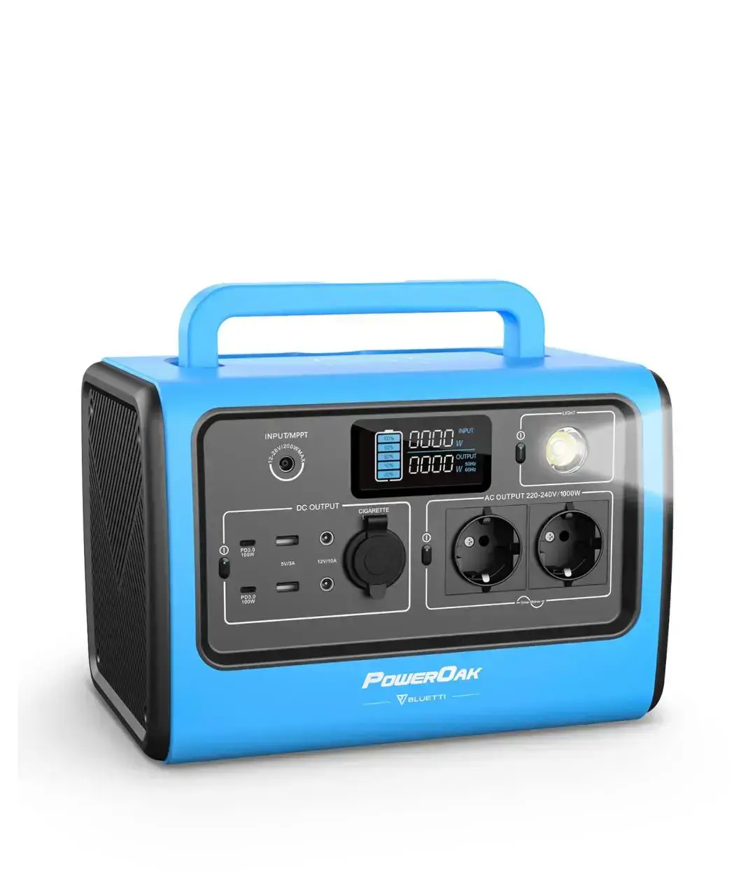 Портативная зарядная станция BLUETTI PowerOak EB70 Portable Power Station | 1000W 716Wh - Blue