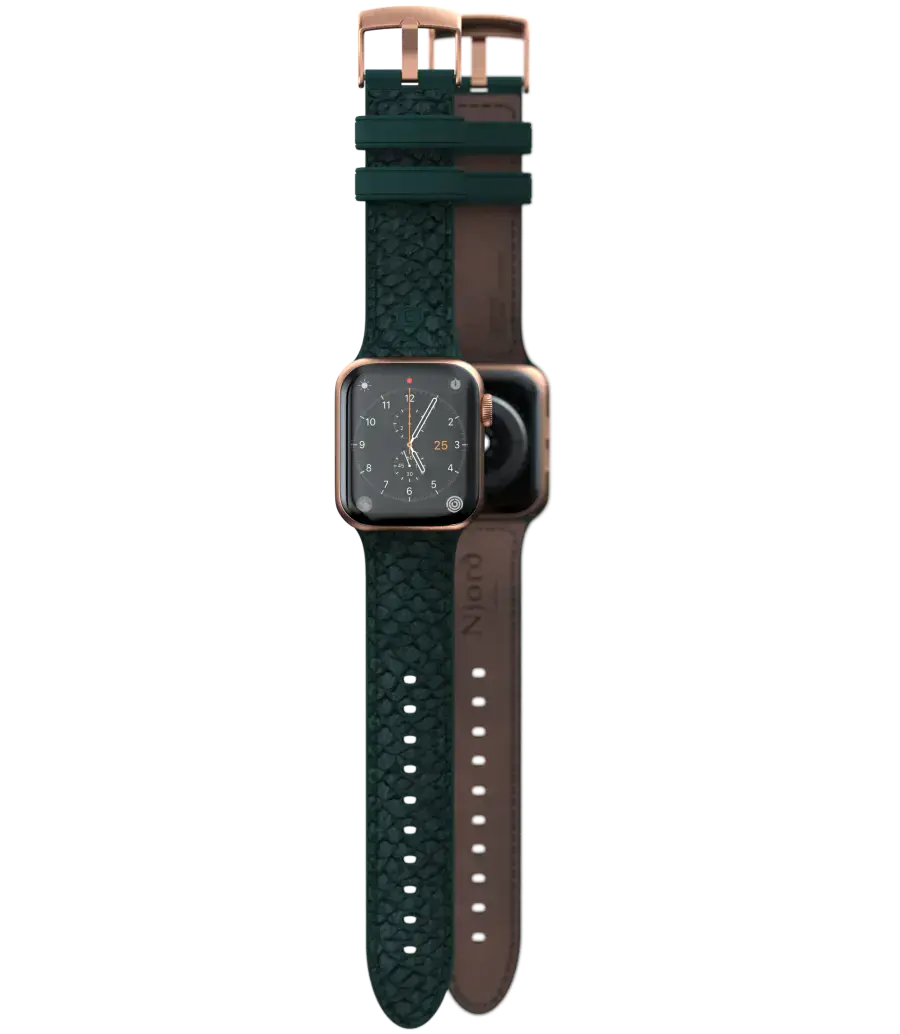 Ремінець Njord Salmon Leather Strap for Apple Watch 38/40/41/42mm - Dark Green (SL14112)