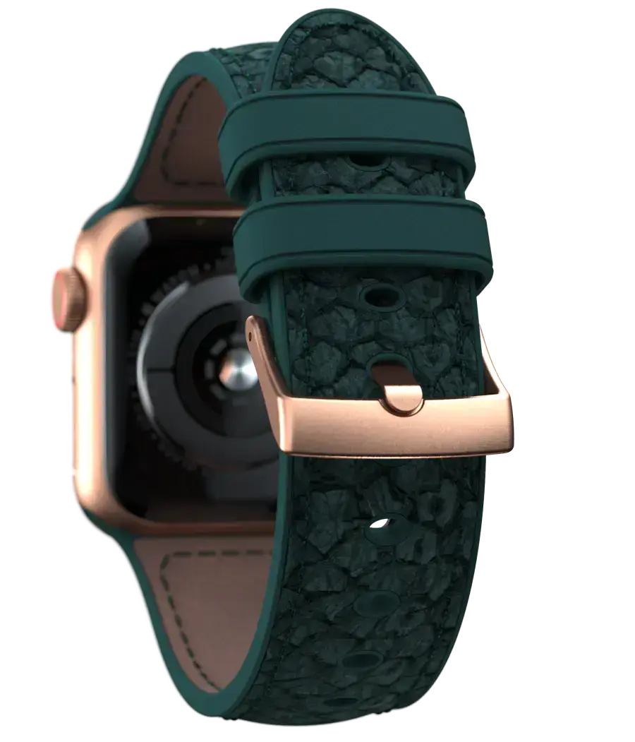 Ремінець Njord Salmon Leather Strap for Apple Watch 38/40/41/42mm - Dark Green (SL14112)