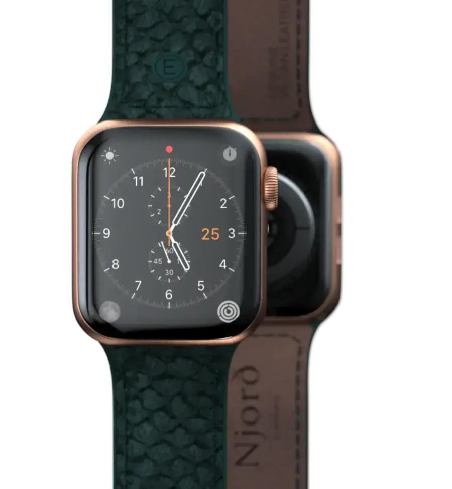Ремінець Njord Salmon Leather Strap for Apple Watch 38/40/41/42mm - Dark Green (SL14112)