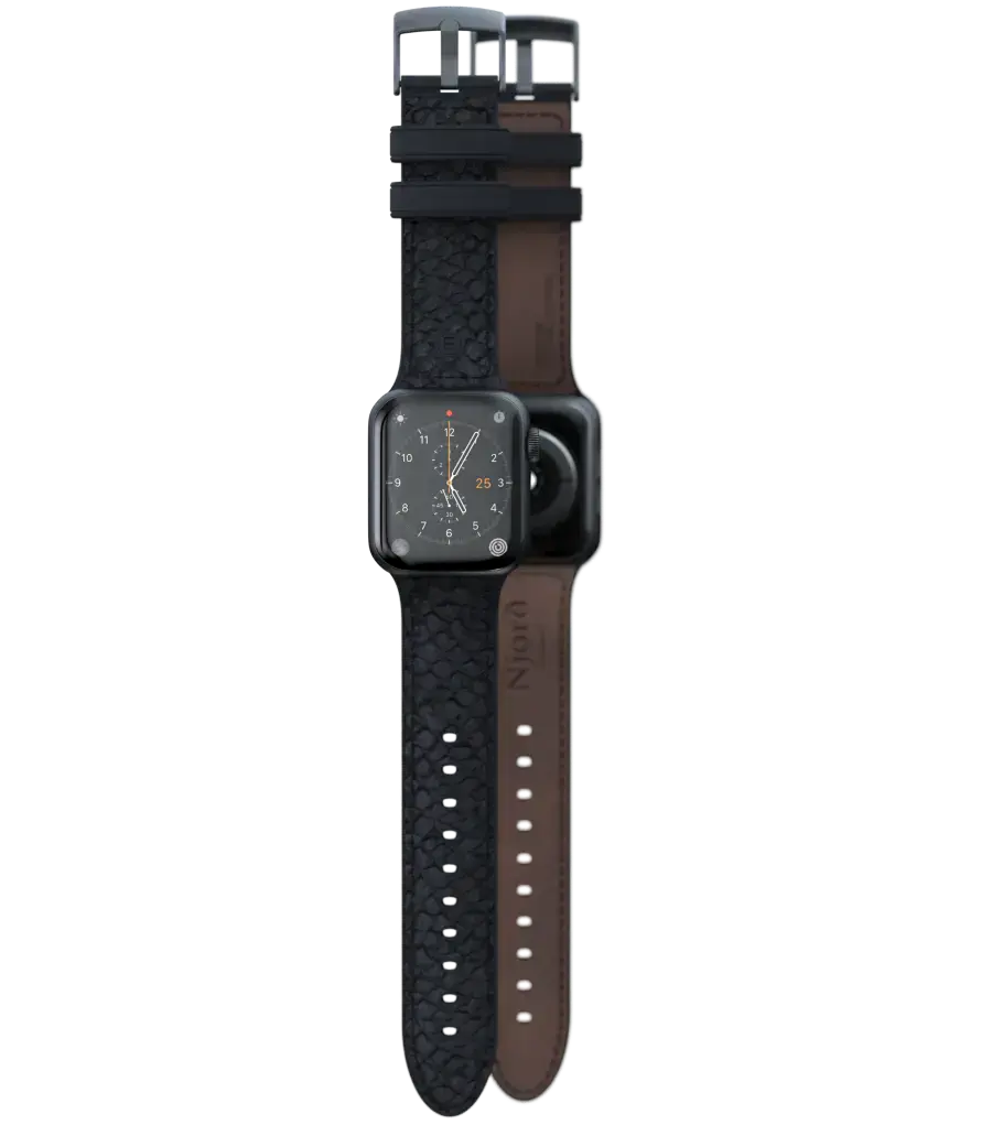 Ремешок Njord Salmon Leather Strap for Apple Watch 38/40/41/42mm - Dark Grey (SL14110)