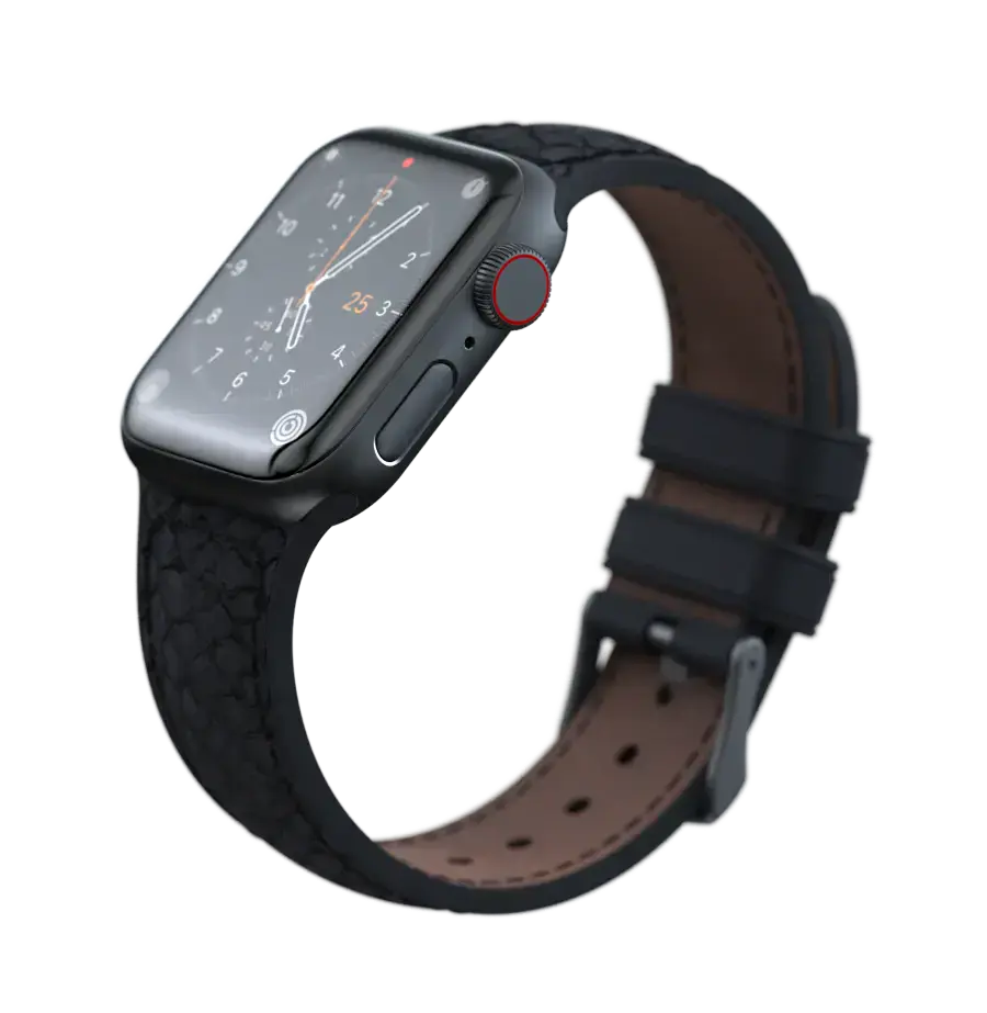 Ремешок Njord Salmon Leather Strap for Apple Watch 38/40/41/42mm - Dark Grey (SL14110)