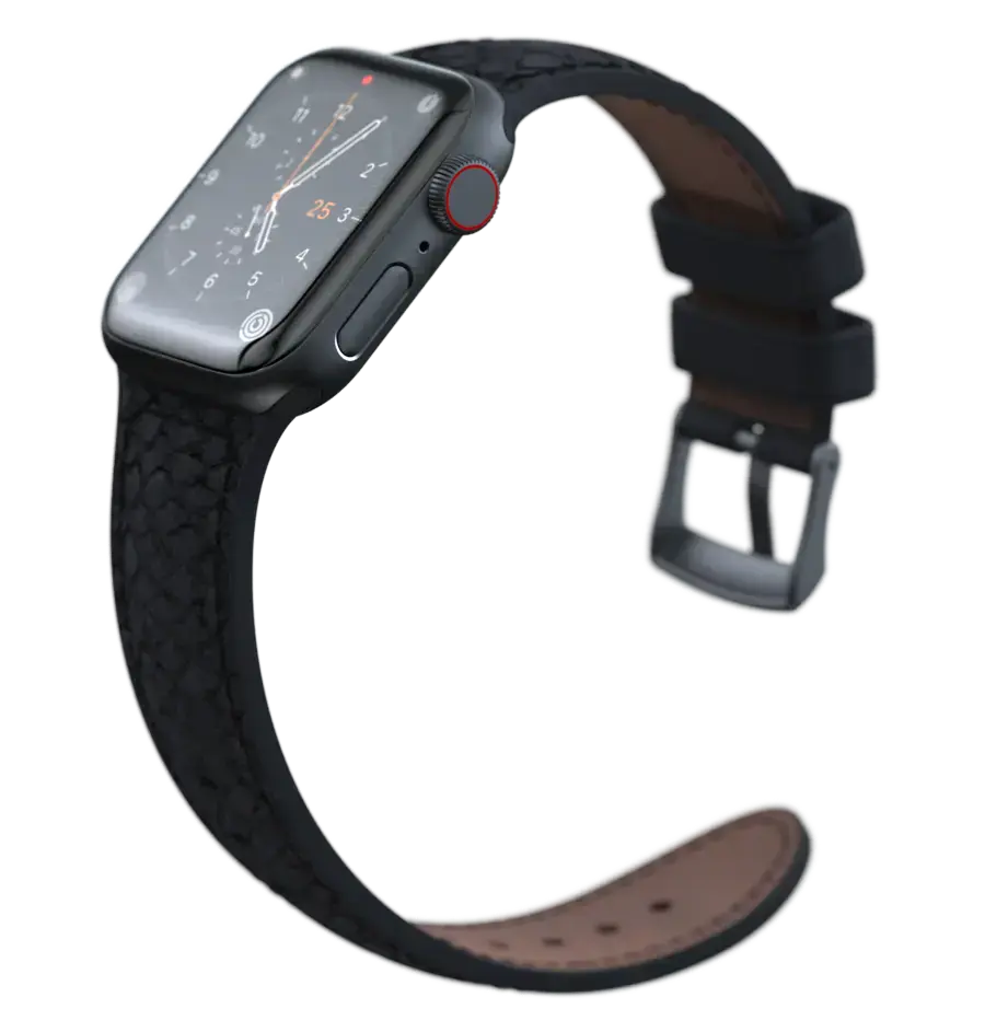 Ремешок Njord Salmon Leather Strap for Apple Watch 38/40/41/42mm - Dark Grey (SL14110)