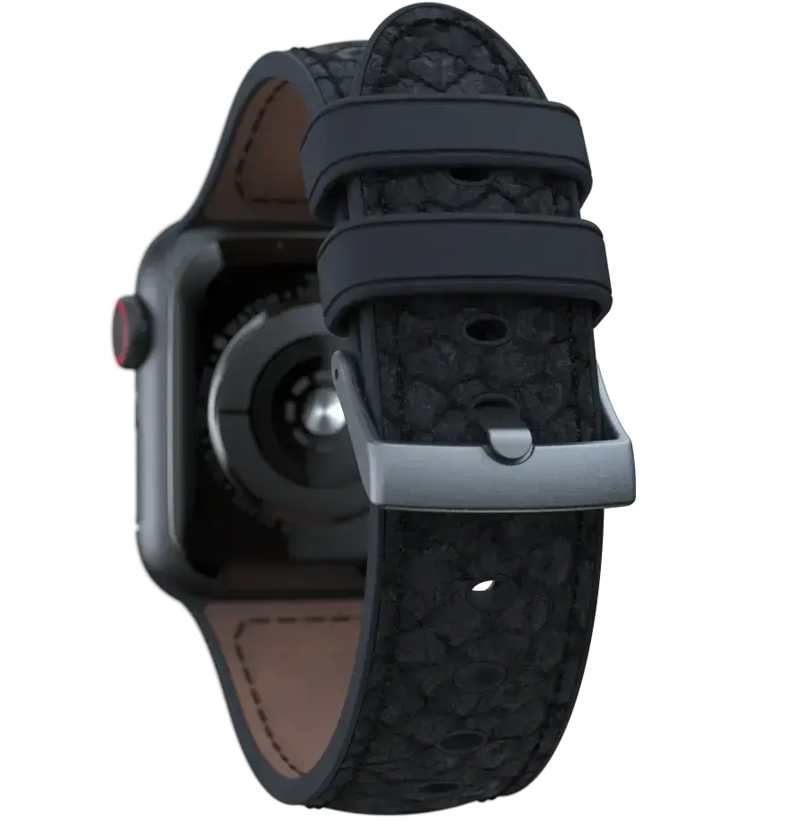 Ремешок Njord Salmon Leather Strap for Apple Watch 38/40/41/42mm - Dark Grey (SL14110)