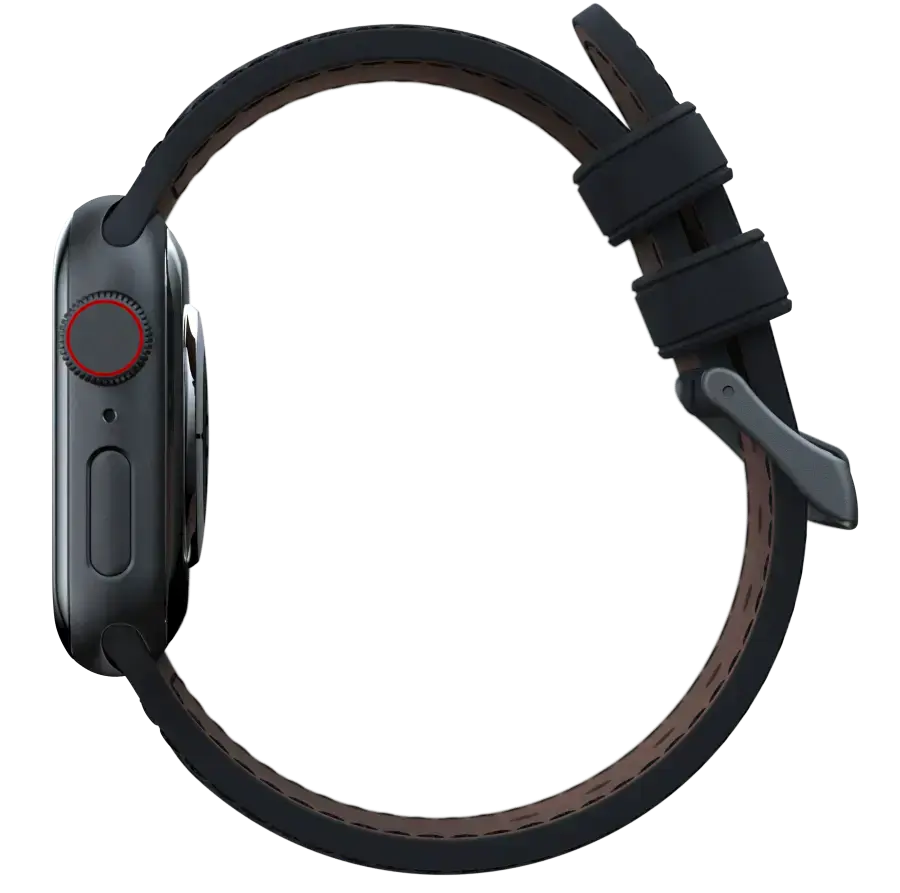 Ремешок Njord Salmon Leather Strap for Apple Watch 44/45/46/49mm - Dark Grey (SL14120)