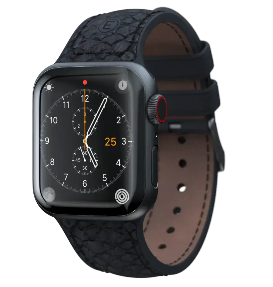 Ремешок Njord Salmon Leather Strap for Apple Watch 44/45/46/49mm - Dark Grey (SL14120)