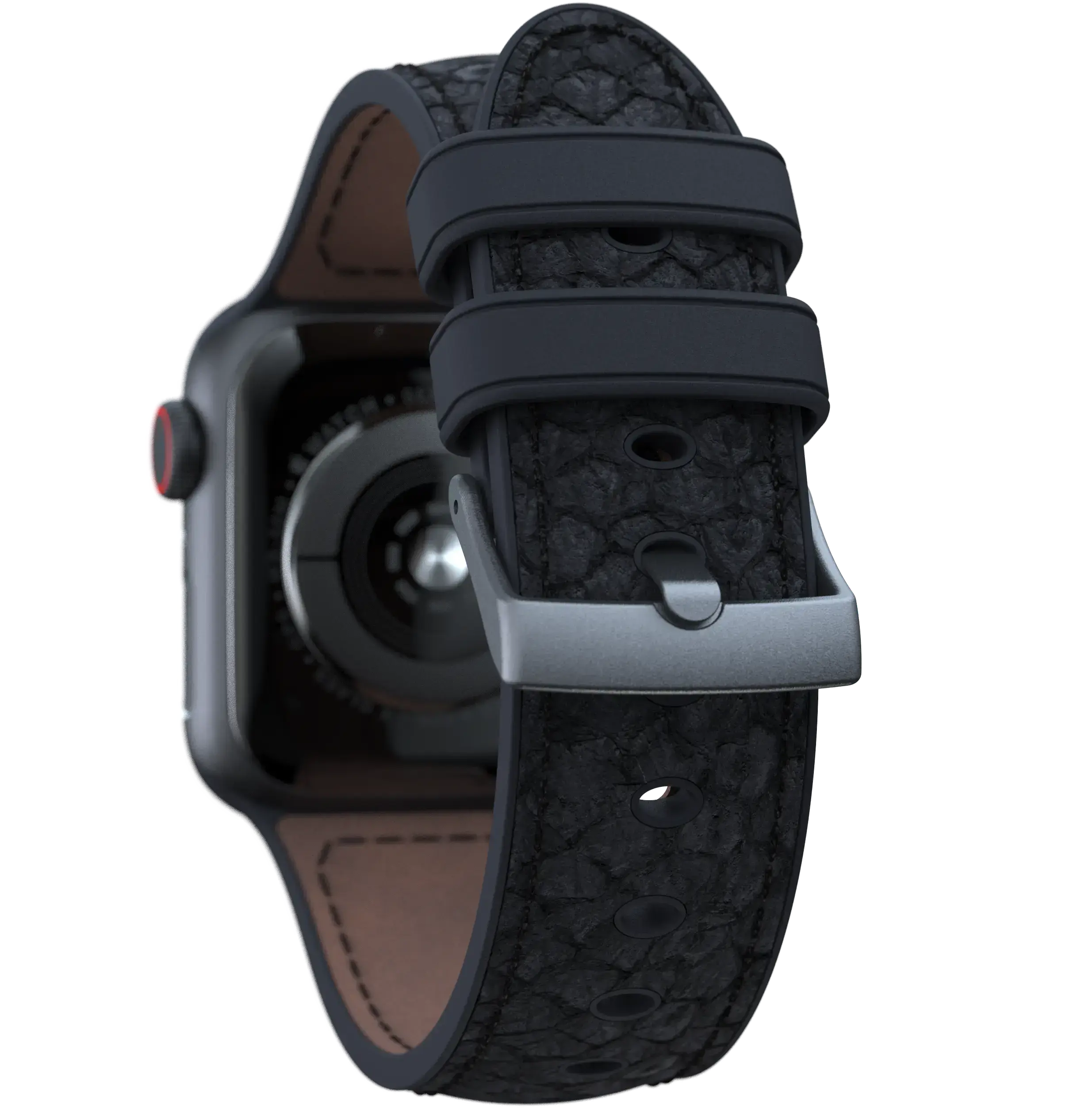 Ремешок Njord Salmon Leather Strap for Apple Watch 44/45/46/49mm - Dark Grey (SL14120)