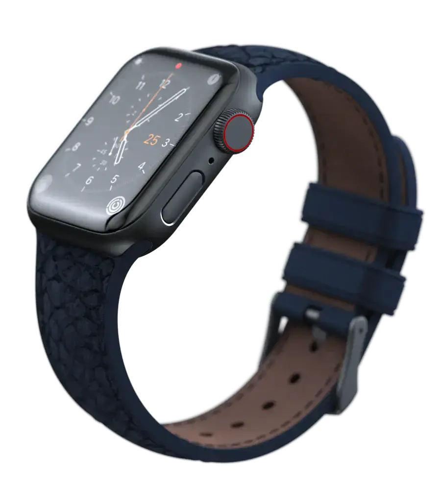 Ремінець Njord Salmon Leather Strap for Apple Watch 44/45/46/49mm - Petrol (SL14121)