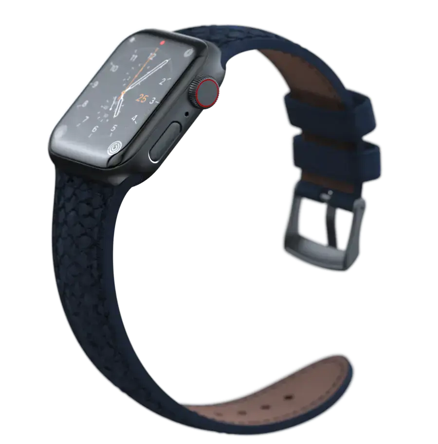 Ремінець Njord Salmon Leather Strap for Apple Watch 44/45/46/49mm - Petrol (SL14121)