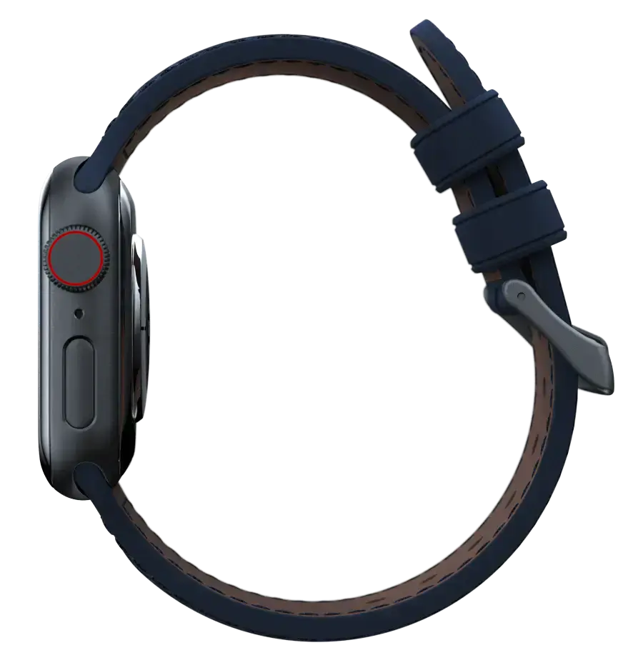 Ремінець Njord Salmon Leather Strap for Apple Watch 44/45/46/49mm - Petrol (SL14121)