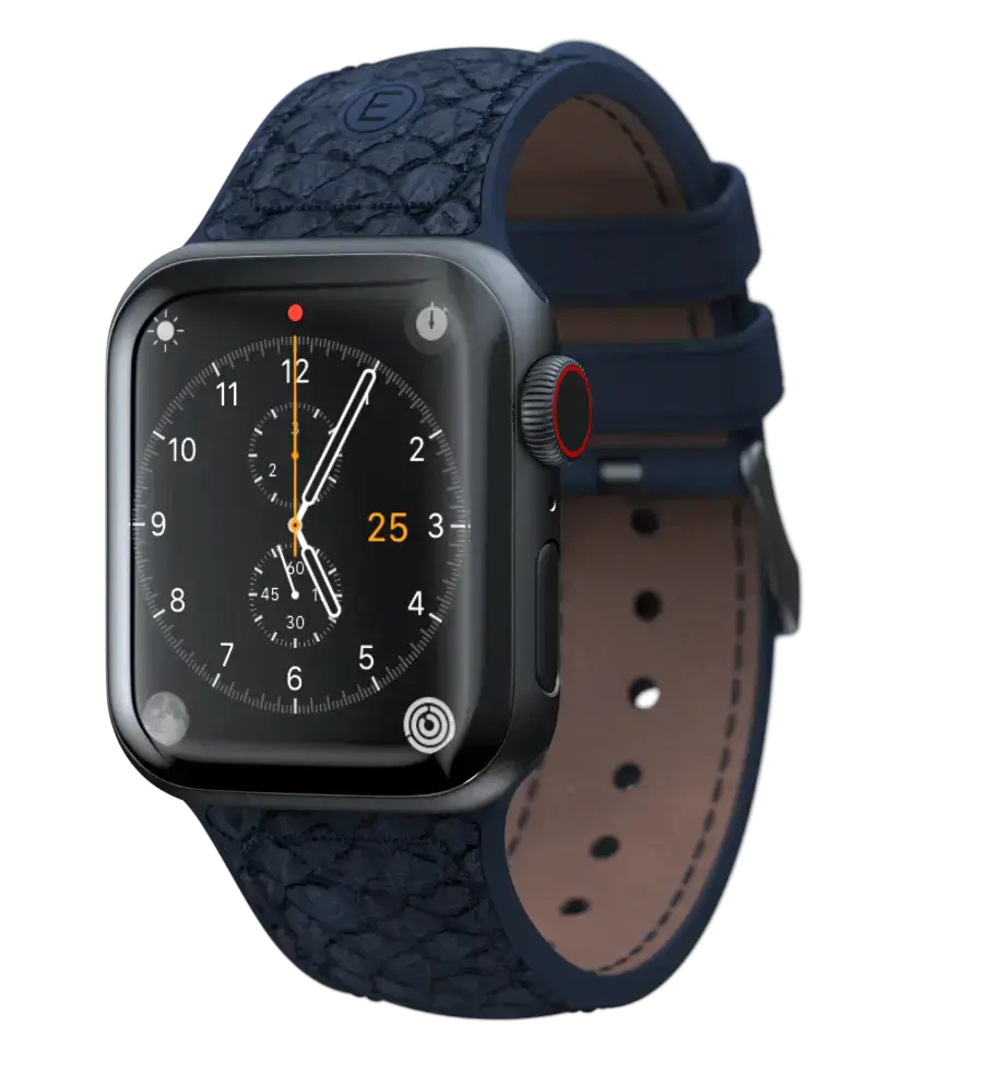 Ремінець Njord Salmon Leather Strap for Apple Watch 44/45/46/49mm - Petrol (SL14121)