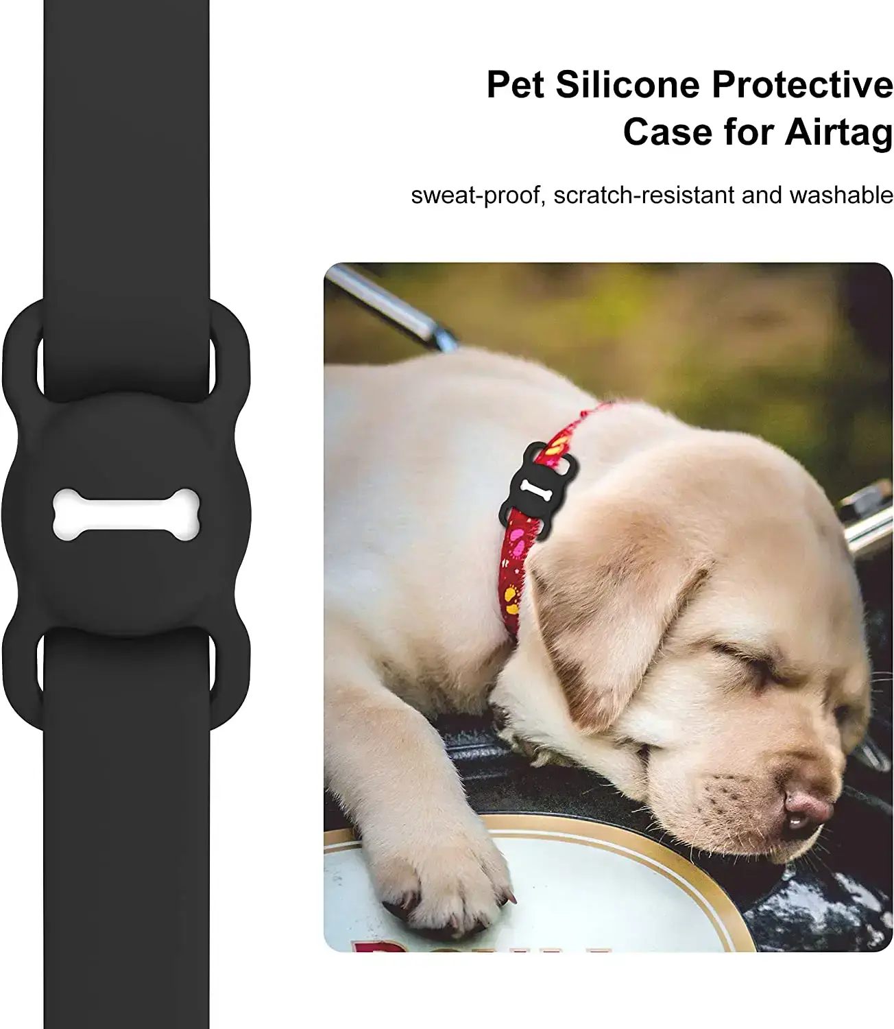 Тримач DLENP Dog Collar Holder for AirTag - Black (B097RLJ77Y)