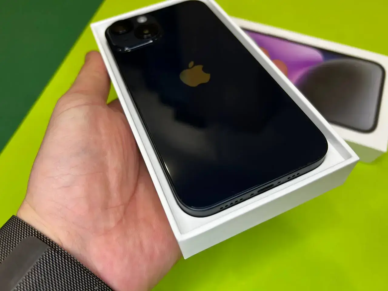 📲USED Apple iPhone 14 128GB Midnight (MPUF3),🔋100% (Стан - 9.5/10, актив 20.10.2022 повний комплект)