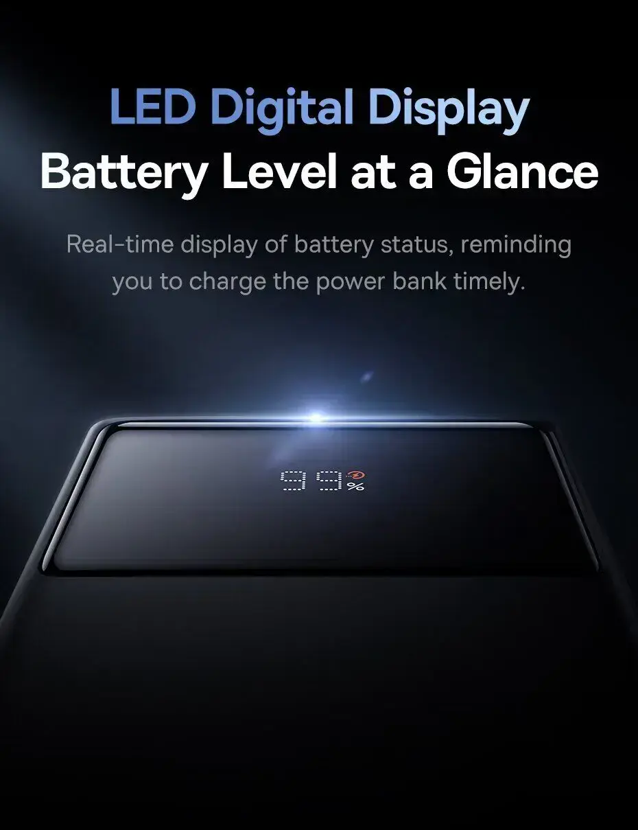 Внешний аккумулятор Baseus Star Lord Display 22.5W 20000 mAh Black (PPXJ060001)