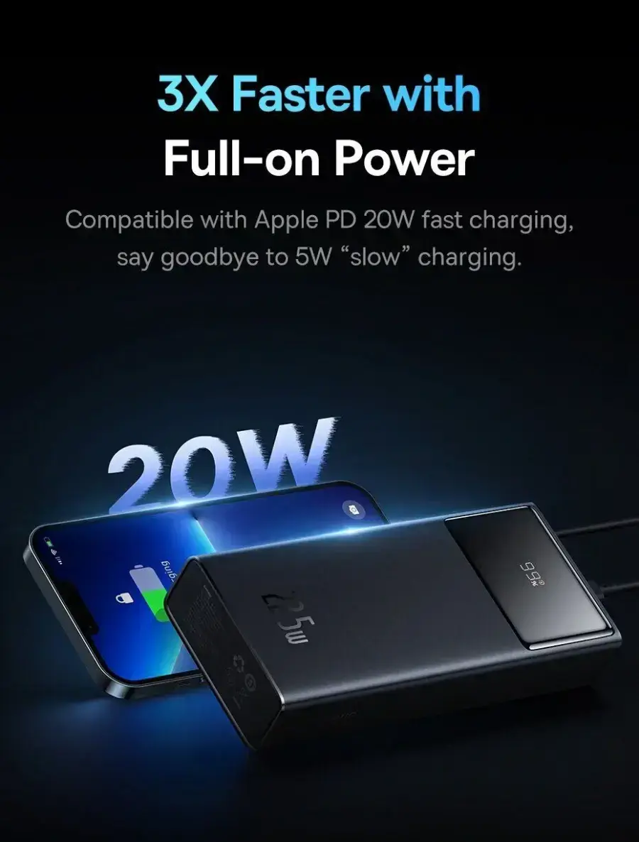 Зовнішній акумулятор Baseus Star Lord Display 22.5W 20000 mAh Black (PPXJ060001)