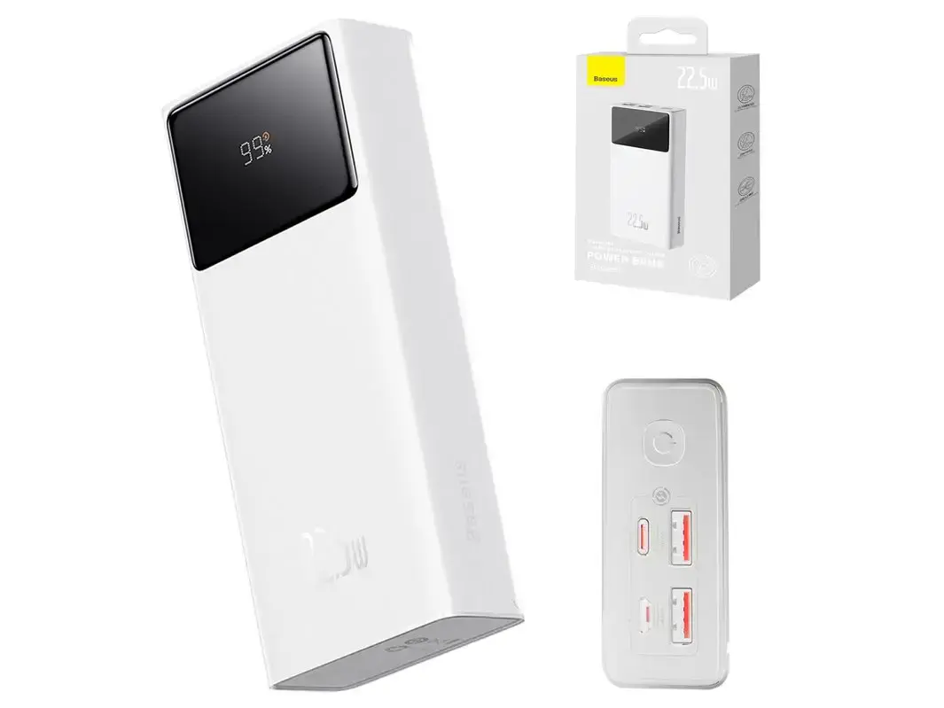 Зовнішній акумулятор Baseus Star Lord Display 22.5W 20000 mAh White (PPXJ060002)