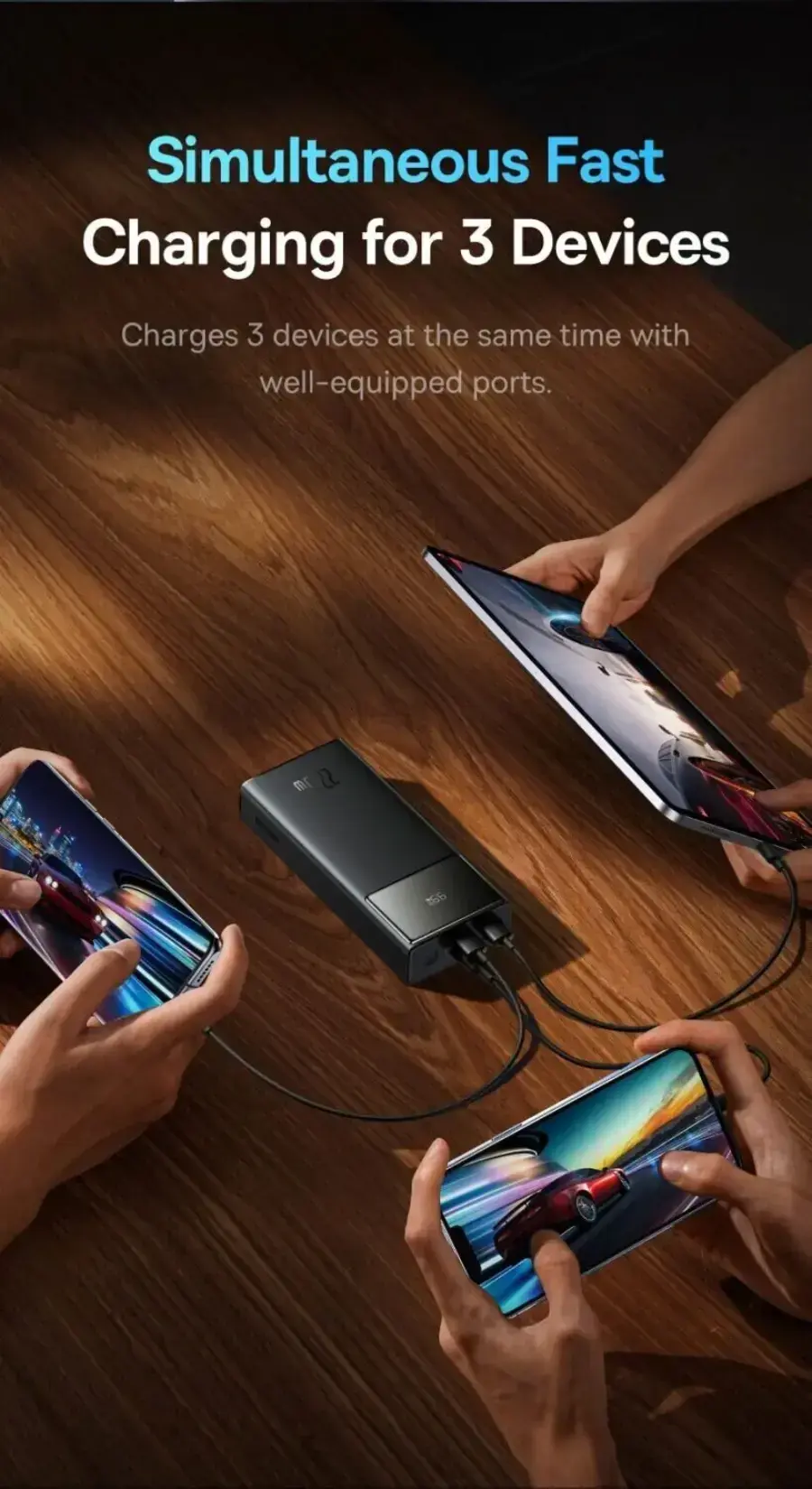 Зовнішній акумулятор Baseus Star Lord Display 22.5W 30000 mAh Black (PPXJ060101)