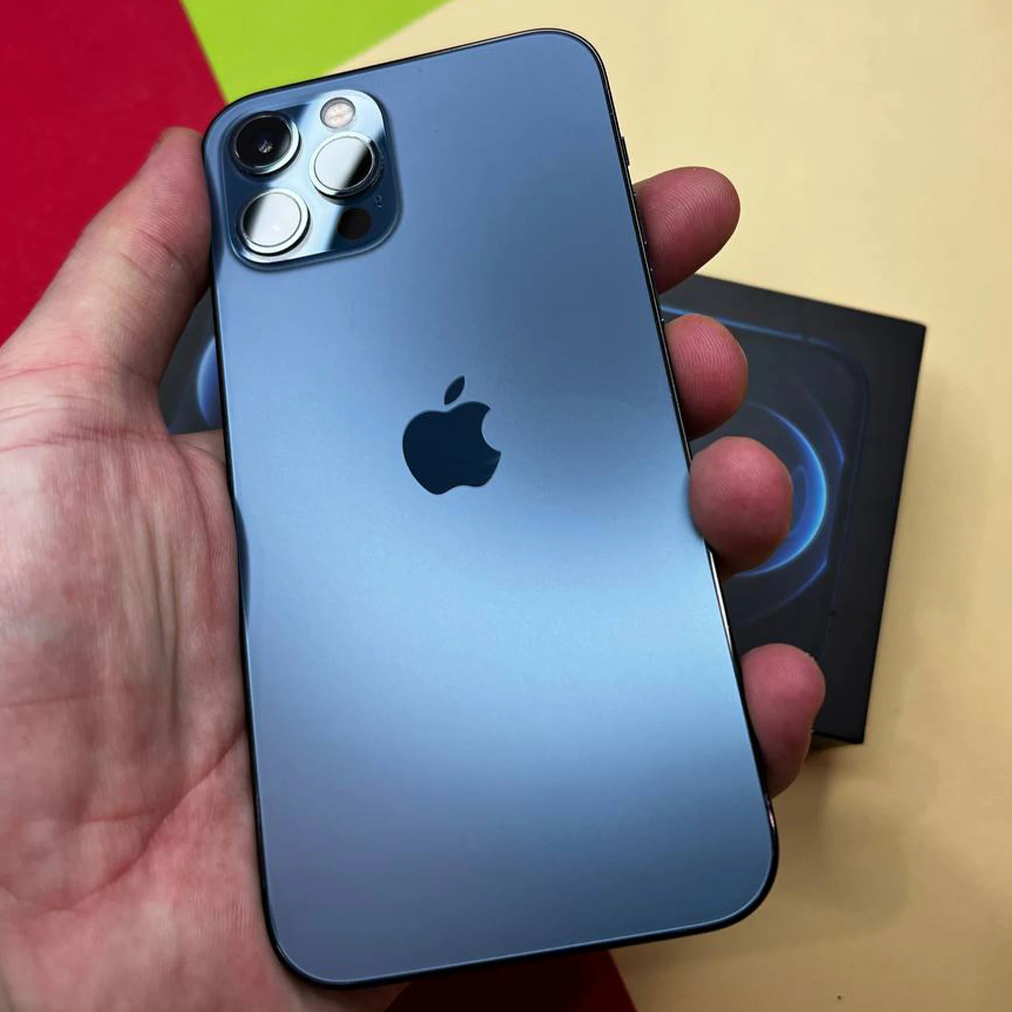 📲USED Apple iPhone 12 Pro 512GB Pacific Blue (MGM43, MGMX3),🔋86% (Стан - 9.5/10, Комплект - iPhone, коробка | гарантія - 1 міс.)