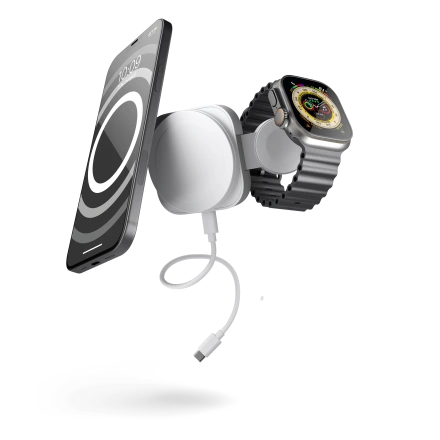 Дорожное зарядное устройство Zens 2-in-1 MagSafe + Watch Travel Charger - White (ZEDC24W/00)