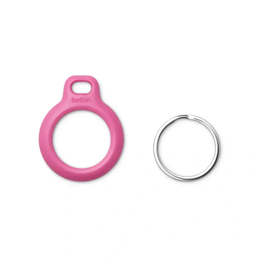 Belkin Secure Holder with Key Ring for AirTag – Pink (HNPT2, F8W973dsPNK)