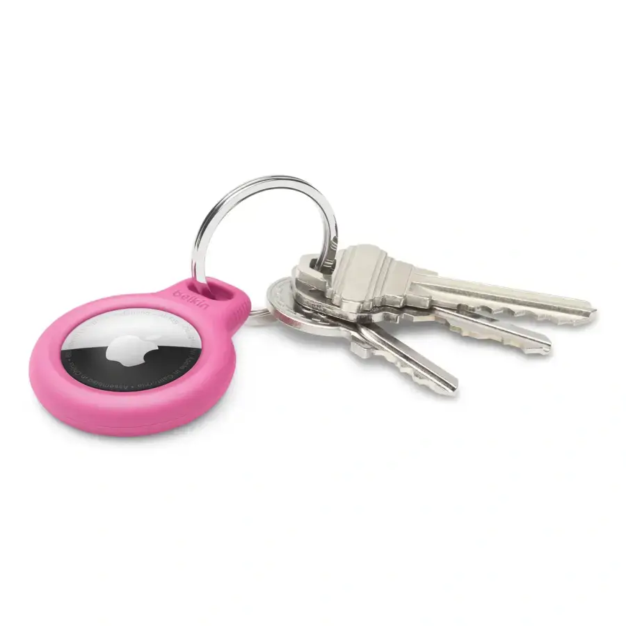 Belkin Secure Holder with Key Ring for AirTag – Pink (HNPT2, F8W973dsPNK)