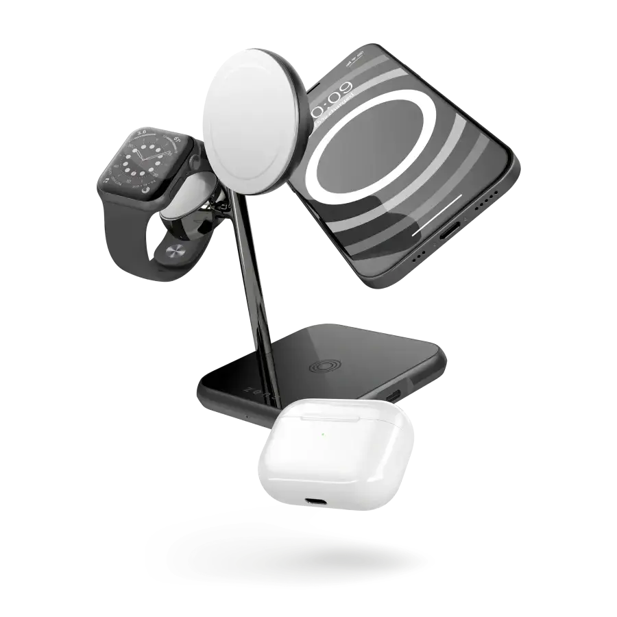 Бездротова зарядна станція Zens 4-in-1 MagSafe + Watch Wireless Charging Station - Black (ZEDC22B/00)