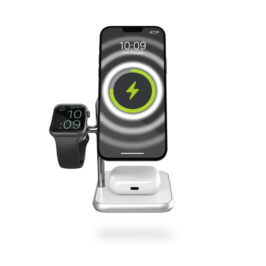 Беспроводная зарядная станция Zens 4-in-1 MagSafe + Watch Wireless Charging Station - White (ZEDC22W/00)