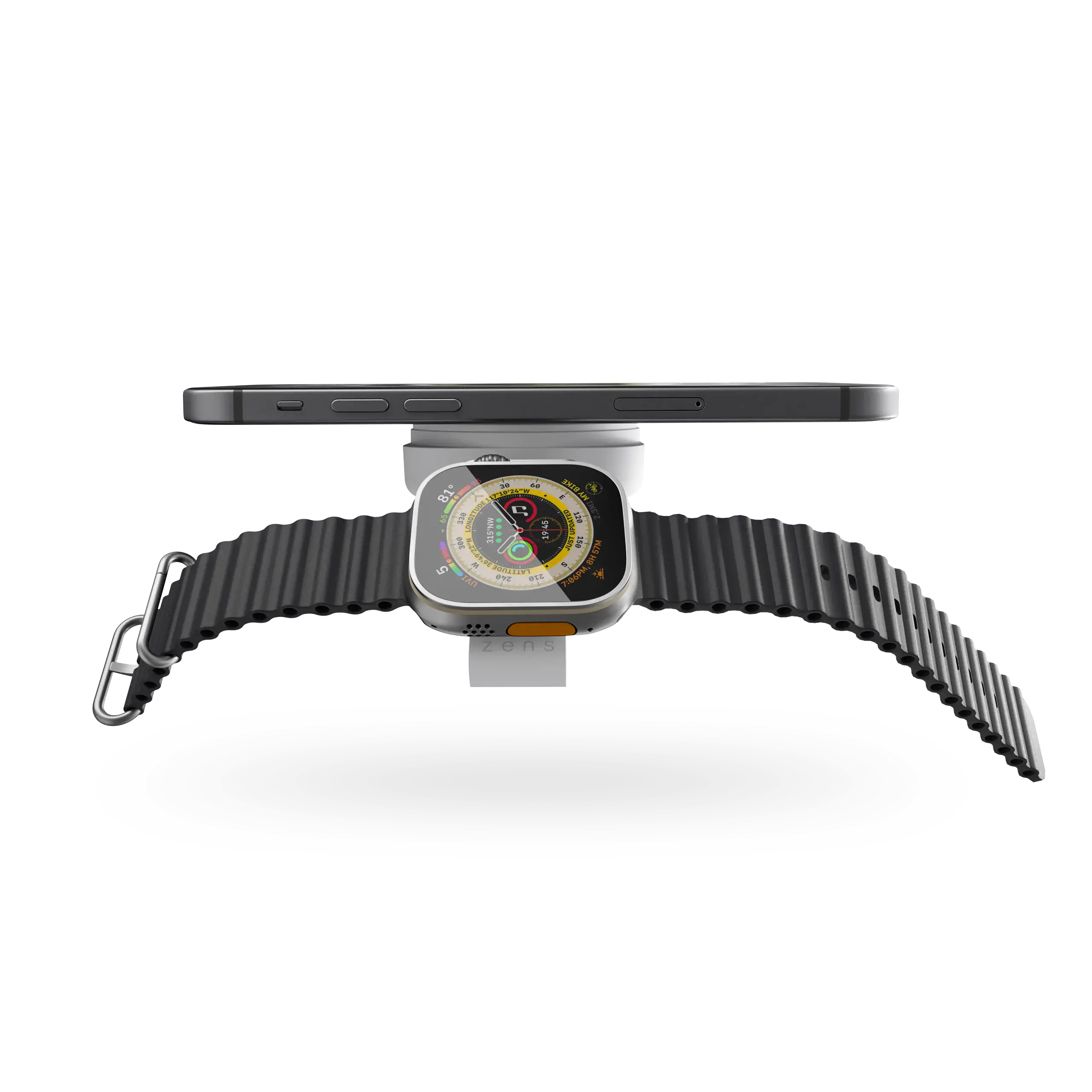 Дорожній зарядний пристрій Zens 2-in-1 MagSafe + Watch Travel Charger - White (ZEDC24W/00)