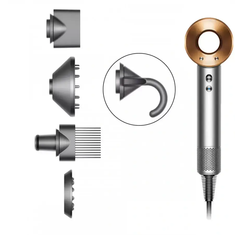 Фен для волосся Dyson Supersonic HD07 Nickel/Copper (389922-01)