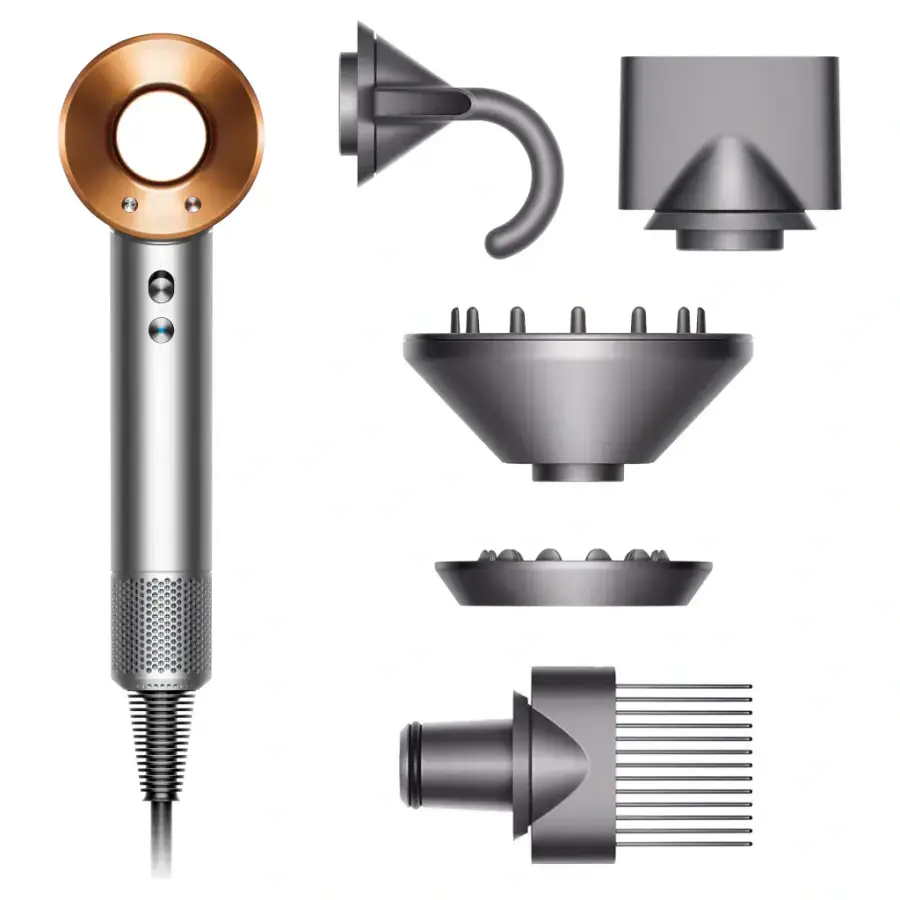 Фен для волосся Dyson Supersonic HD07 Nickel/Copper Gift Edition (411117-01)