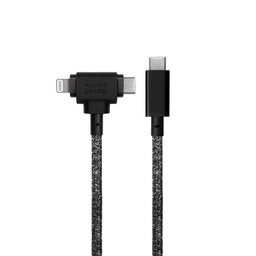 Native Union Belt Cable Universal USB-C to USB-C/Lightning Cosmos Black (1.5 m) (BELT-CCL-COS-NP)