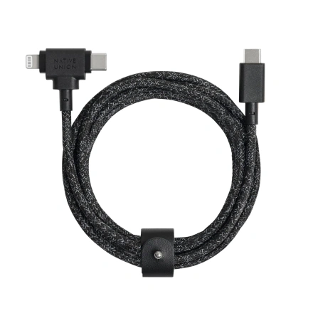 Native Union Belt Cable Universal USB-C to USB-C/Lightning Cosmos Black (1.5 m) (BELT-CCL-COS-NP)